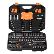 Mechanics Tool Set and Socket Set 1/4in 3/8in Drive 145 Pcs SAE and Metric V952-JXGJTZ1438SAEUVL7V0