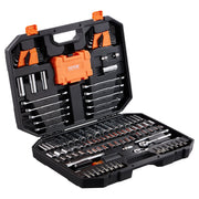 Mechanics Tool Set and Socket Set 1/4in 3/8in Drive 145 Pcs SAE and Metric V952-JXGJTZ1438SAEUVL7V0