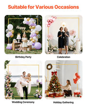 Arch Backdrop Stand, 2 x 2 m, Stable Structure, Easy Assembly, Square Gold Metal Arch Backdrop Stand for V952-JXJDJT66FT66JQXDB001V0