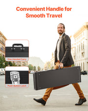 Bass Guitar Hard Case, 1220 mm Rectangular Guitar Hard Case, With Lock Latch Keys Handle, PVC Padding Soft V952-JXJTYHJXJHBBVUUYRV0