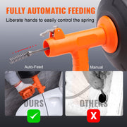 Drain Auger 25ft 1/4in Drum Plumbing Drain Snake Clog Remover Autofeed V952-JXKSC25FT14IN9TZMV0