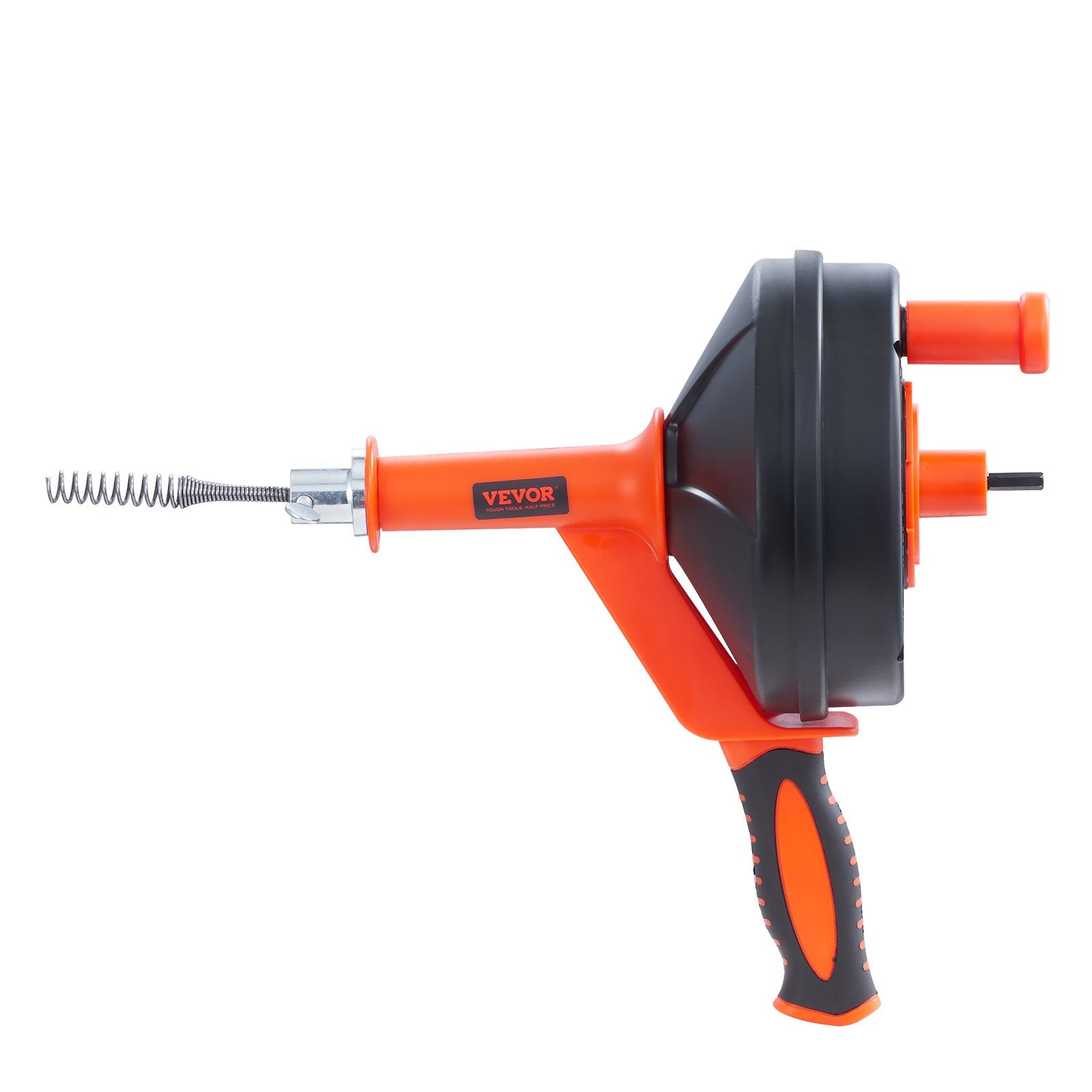Drain Auger 25ft 1/4in Drum Plumbing Drain Snake Clog Remover Manual-feed V952-JXKSC25FT14INJ1BPV0