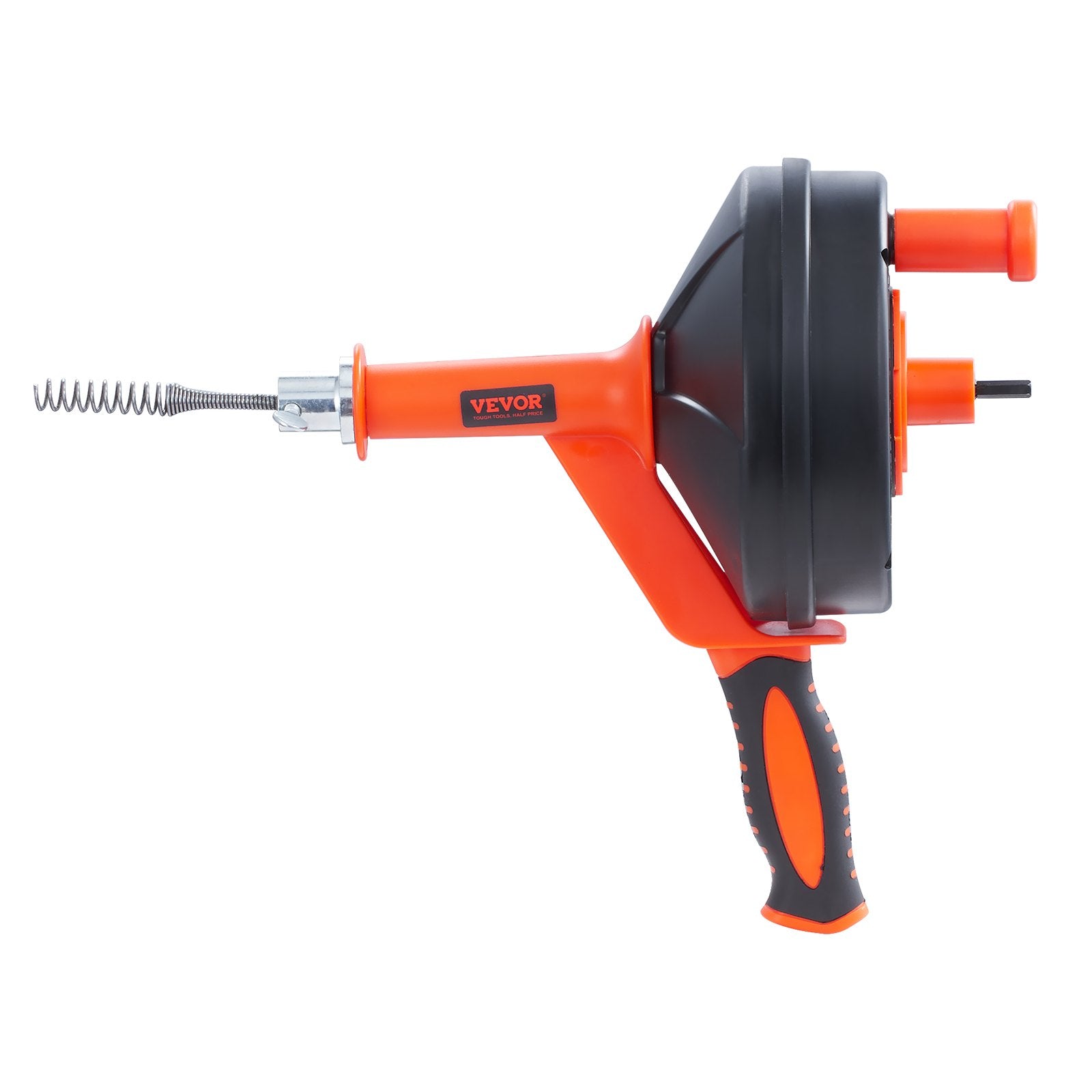 Drain Auger 25ft 1/4in Drum Plumbing Drain Snake Clog Remover Manual-feed V952-JXKSC25FT14INJ1BPV0