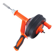 Drain Auger 25ft 1/4in Drum Plumbing Drain Snake Clog Remover Manual-feed V952-JXKSC25FT14INJ1BPV0