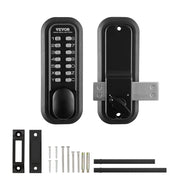 Mechanical Keyless Entry Door Lock, 14 Digit Keypad, Water-proof Zinc Alloy, Outdoor Gate Door Locks Set with V952-JXMMSBMAZSZMEOO20V0
