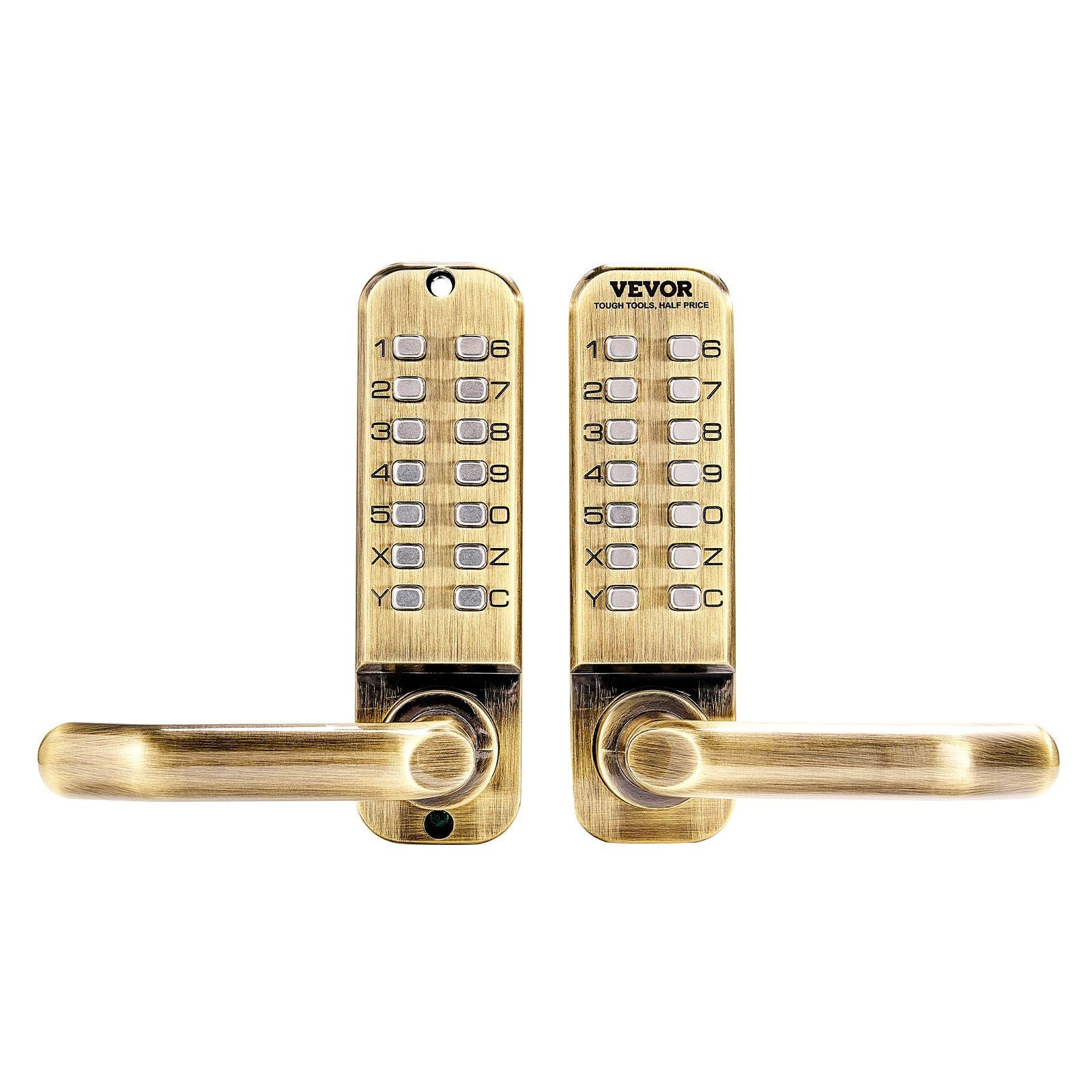 Mechanical Keyless Entry Door Lock, 14 Key Mechanical Door Lock, Mechanical Keypad Door Lock with Handle, V952-JXMMSQRSSZMM8DYARV0