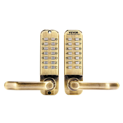 Mechanical Keyless Entry Door Lock, 14 Key Mechanical Door Lock, Mechanical Keypad Door Lock with Handle, V952-JXMMSQRSSZMM8DYARV0