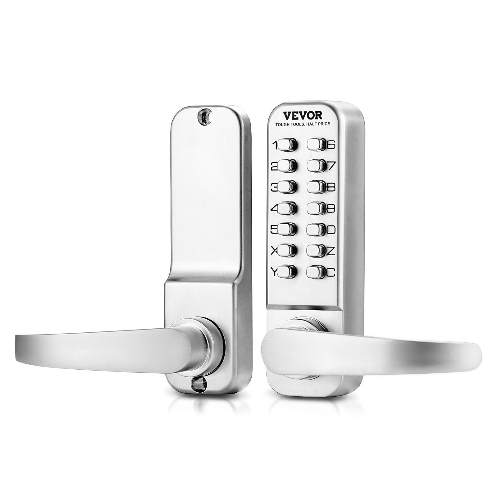 Mechanical Keyless Entry Door Lock, 14 Key Mechanical Door Lock, Mechanical Keypad Door Lock with Handle, V952-JXMMSQRSSZMM988L0V0
