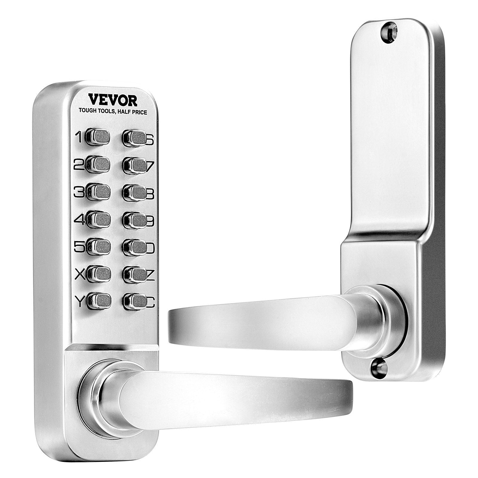 Mechanical Keyless Entry Door Lock, 14 Key Mechanical Door Lock, Mechanical Keypad Door Lock with Handle, V952-JXMMSQRSSZMM988L0V0