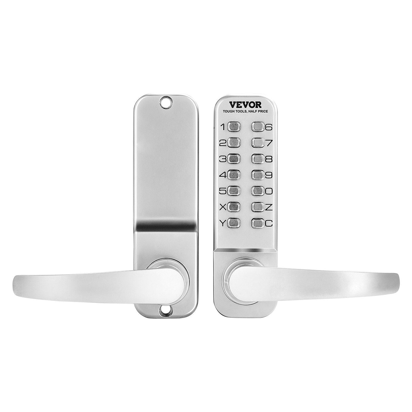 Mechanical Keyless Entry Door Lock, 14 Key Mechanical Door Lock, Mechanical Keypad Door Lock with Handle, V952-JXMMSQRSSZMM988L0V0