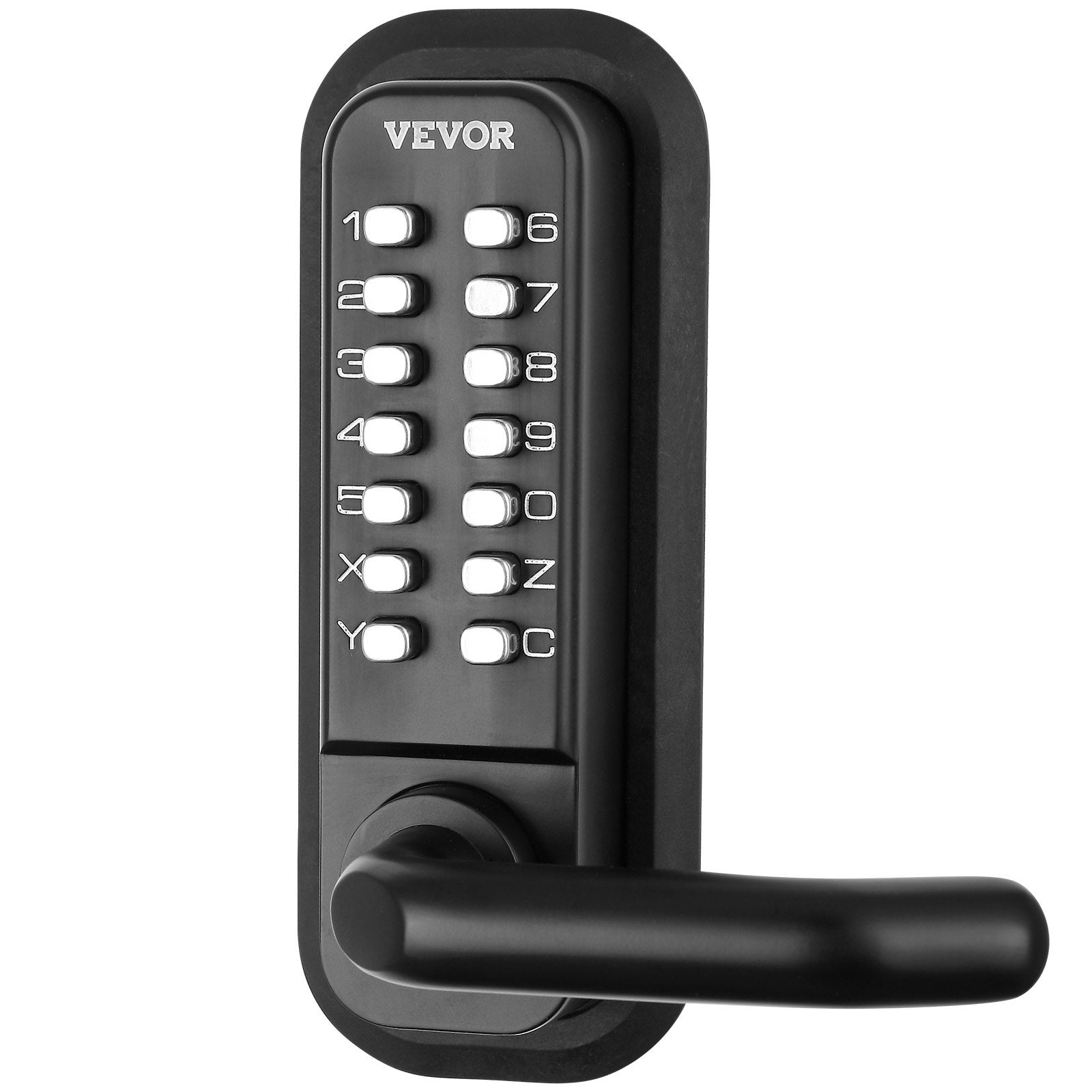 Mechanical Keyless Entry Door Lock 14 Digit Keypad and Handle Embedded V952-JXMMSQRSSZMMDZSMAV0