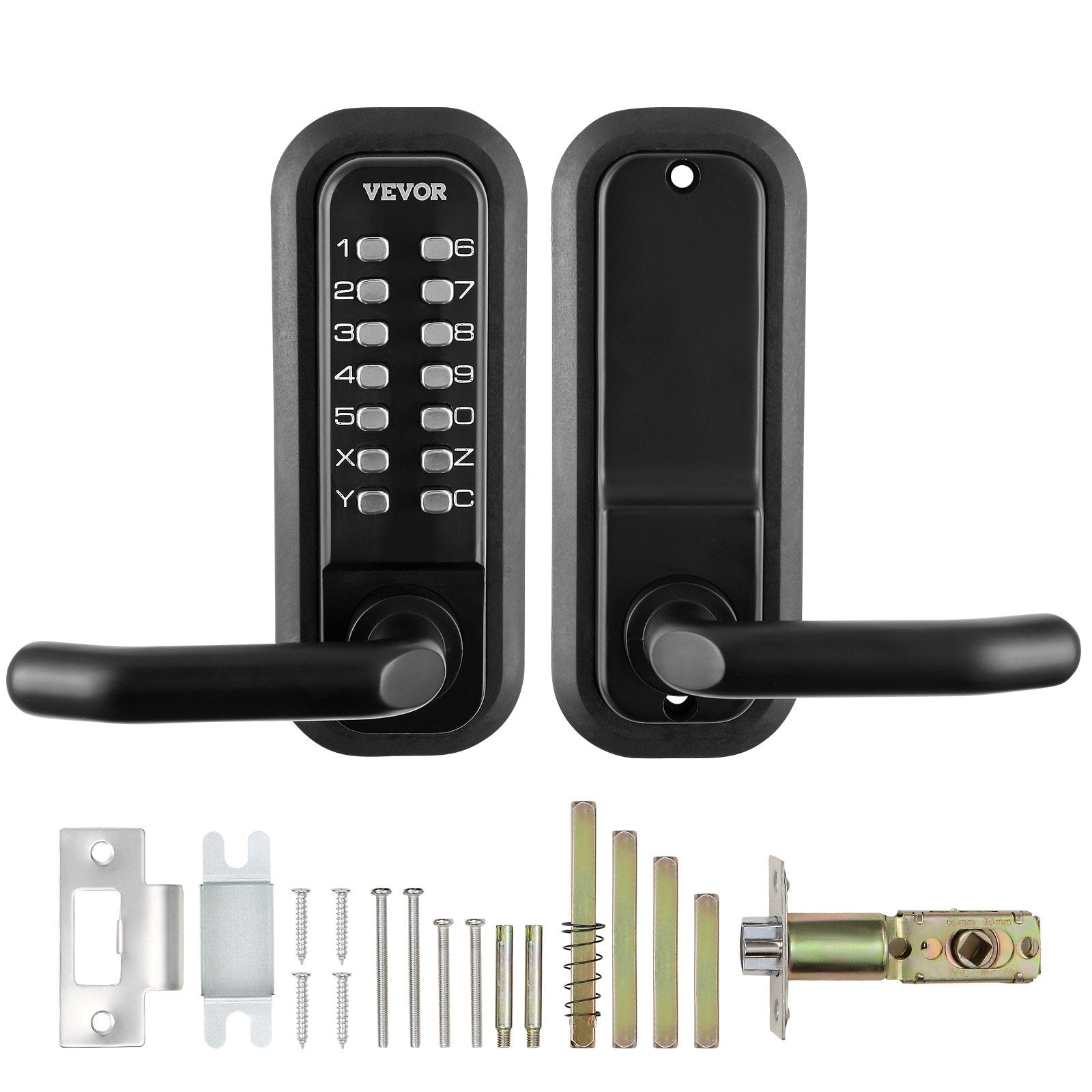 Mechanical Keyless Entry Door Lock 14 Digit Keypad and Handle Embedded V952-JXMMSQRSSZMMDZSMAV0