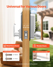 Mechanical Keyless Entry Door Lock, 2.0 Code Upgrade, 4-7 Digits Code, Single-Sided Push Button Combination V952-JXMMSYSQXQRSNIU67001V0