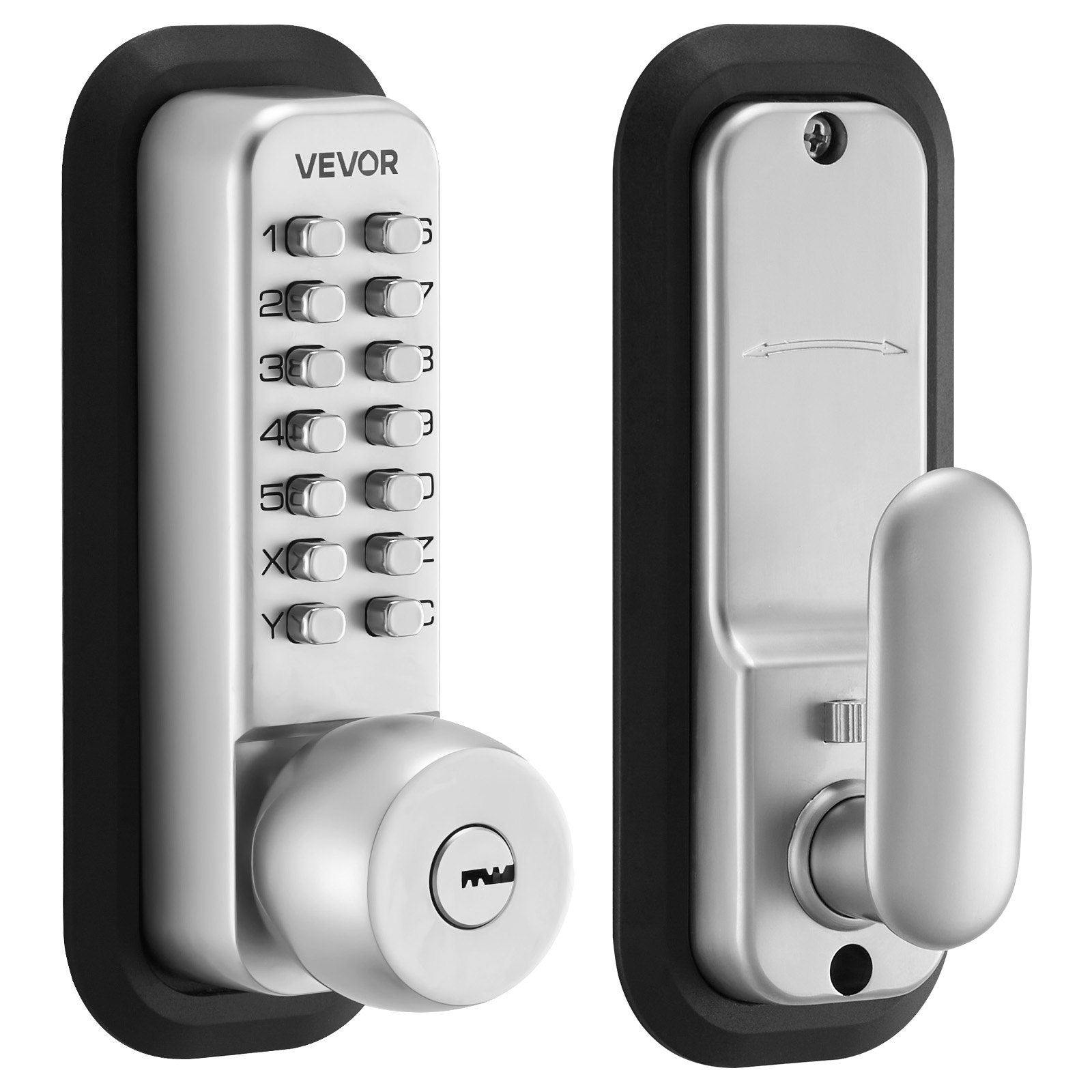 Mechanical Keyless Entry Door Lock, 2.0 Code Upgrade, 4-7 Digits Code, Single-Sided Push Button Combination V952-JXMMSYSQXQRSNIU67001V0