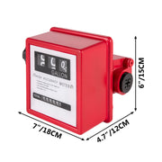 Mechanical Fuel Meter 20 GPM Fuel Flow Meter 3-Digital Batch Display Fuel Transfer Meter 2.54 cm Diesel Fuel V952-JXRYB20GPM3L00001V0