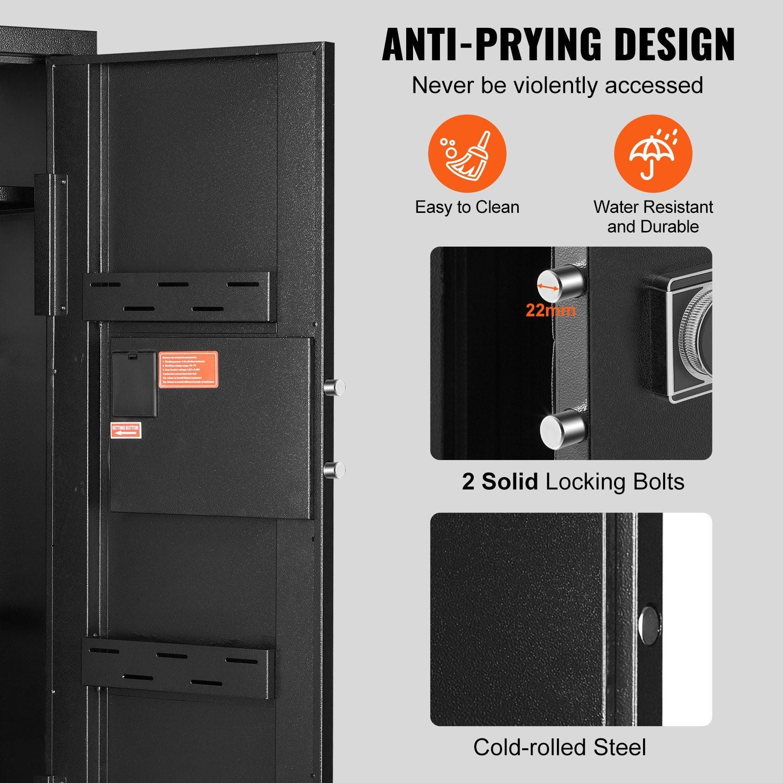 6-8 Rifles Gun Safe, Rifle Safe with Lock & Digital Keypad, Quick Access Tall Gun Storage Cabinet with V952-JXSQJPZS8Z002XKG0V9