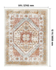 Area Rug, 2743.2 x 3658 mm Large Washable Rug, Non-Slip and Tear-Resistant Soft Carpet, Pet & Child Friendly V952-JXTDDT9X12FTBTP1I001V0