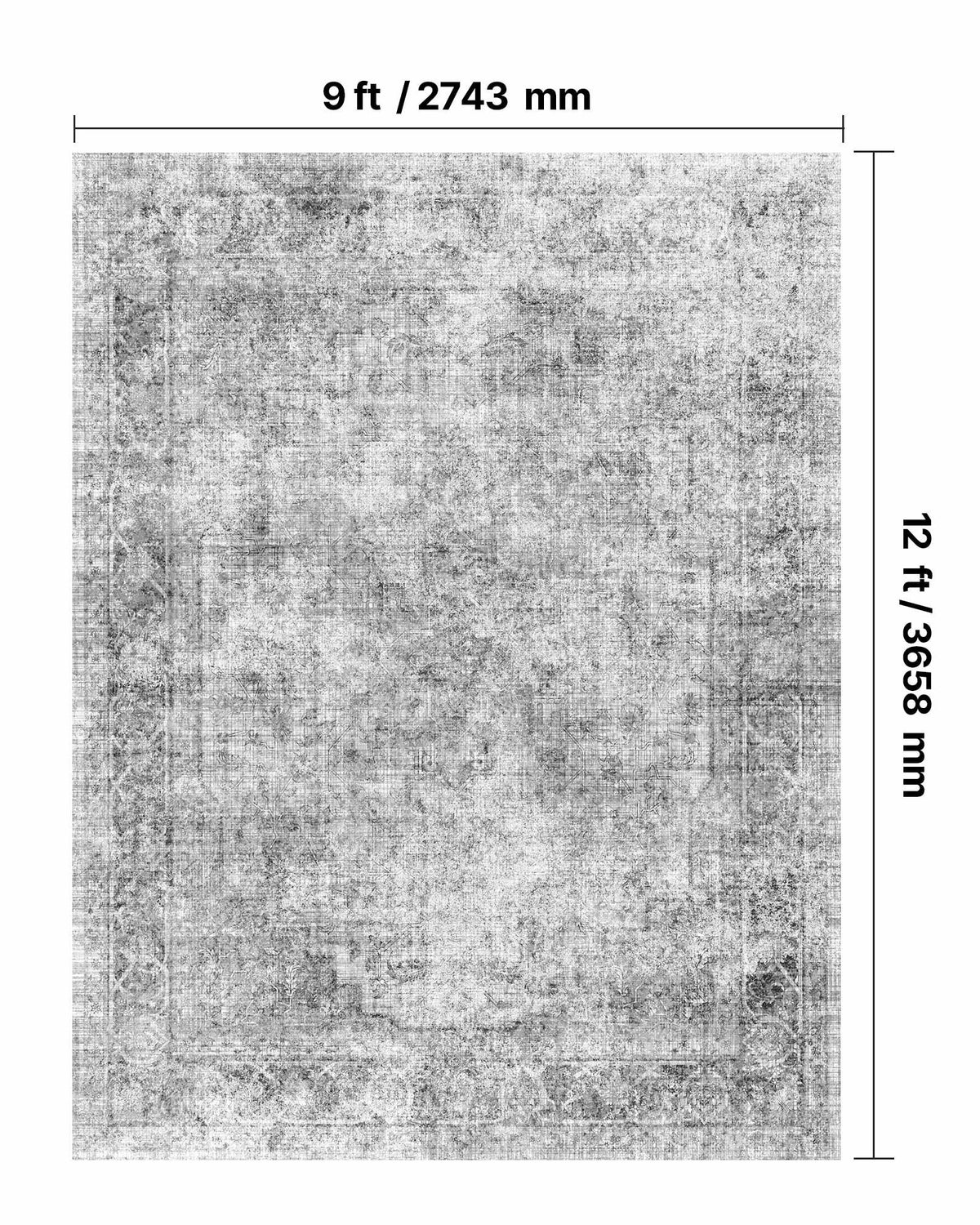Area Rug, 2743.2 x 3658 mm Large Washable Boho Rug, Non-Slip and Tear-Resistant Soft Carpet, Pet & Child V952-JXTDDT9X12FTN8946001V0