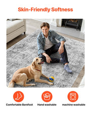 Area Rug, 2743.2 x 3658 mm Large Washable Boho Rug, Non-Slip and Tear-Resistant Soft Carpet, Pet & Child V952-JXTDDT9X12FTN8946001V0