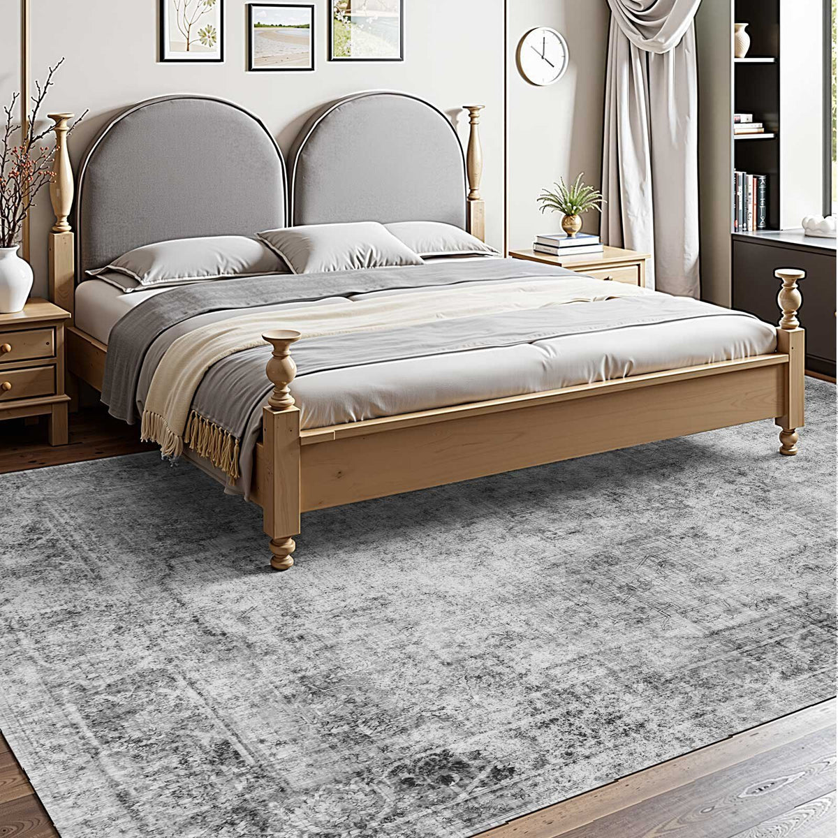 Area Rug, 2743.2 x 3658 mm Large Washable Boho Rug, Non-Slip and Tear-Resistant Soft Carpet, Pet & Child V952-JXTDDT9X12FTN8946001V0