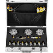 Hydraulic Pressure Test Kit, 250/400/600bar, 3 Gauges 11 Test Couplings 3 Test Hoses, Excavator Hydraulic V952-JXYBZ3T11G0050BLLV0