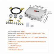 Hydraulic Pressure Test Kit, 250/400/600bar, 3 Gauges 11 Test Couplings 3 Test Hoses, Excavator Hydraulic V952-JXYBZ3T11G0050BLLV0