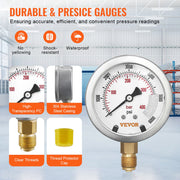 Hydraulic Pressure Test Kit, 250/400/600bar, 3 Gauges 9 Test Couplings 3 Test Hoses, Excavator Hydraulic Test V952-JXYBZ3T9G000XHZ9IV0