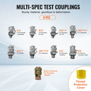 Hydraulic Pressure Test Kit, 250/400/600bar, 3 Gauges 9 Test Couplings 3 Test Hoses, Excavator Hydraulic Test V952-JXYBZ3T9G000XHZ9IV0