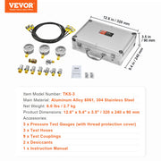 Hydraulic Pressure Test Kit, 250/400/600bar, 3 Gauges 9 Test Couplings 3 Test Hoses, Excavator Hydraulic Test V952-JXYBZ3T9G000XHZ9IV0