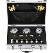 Hydraulic Pressure Test Kit, 250/400/600bar, 3 Gauges 9 Test Couplings 3 Test Hoses, Excavator Hydraulic Test V952-JXYBZ3T9G000XHZ9IV0