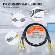 Hydraulic Pressure Test Kit, 10/100/250/400/600bar, 5 Gauges 13 Couplings 14 Tee Connectors 5 Test Hoses, V952-JXYBZ5T13G0031N8JV0