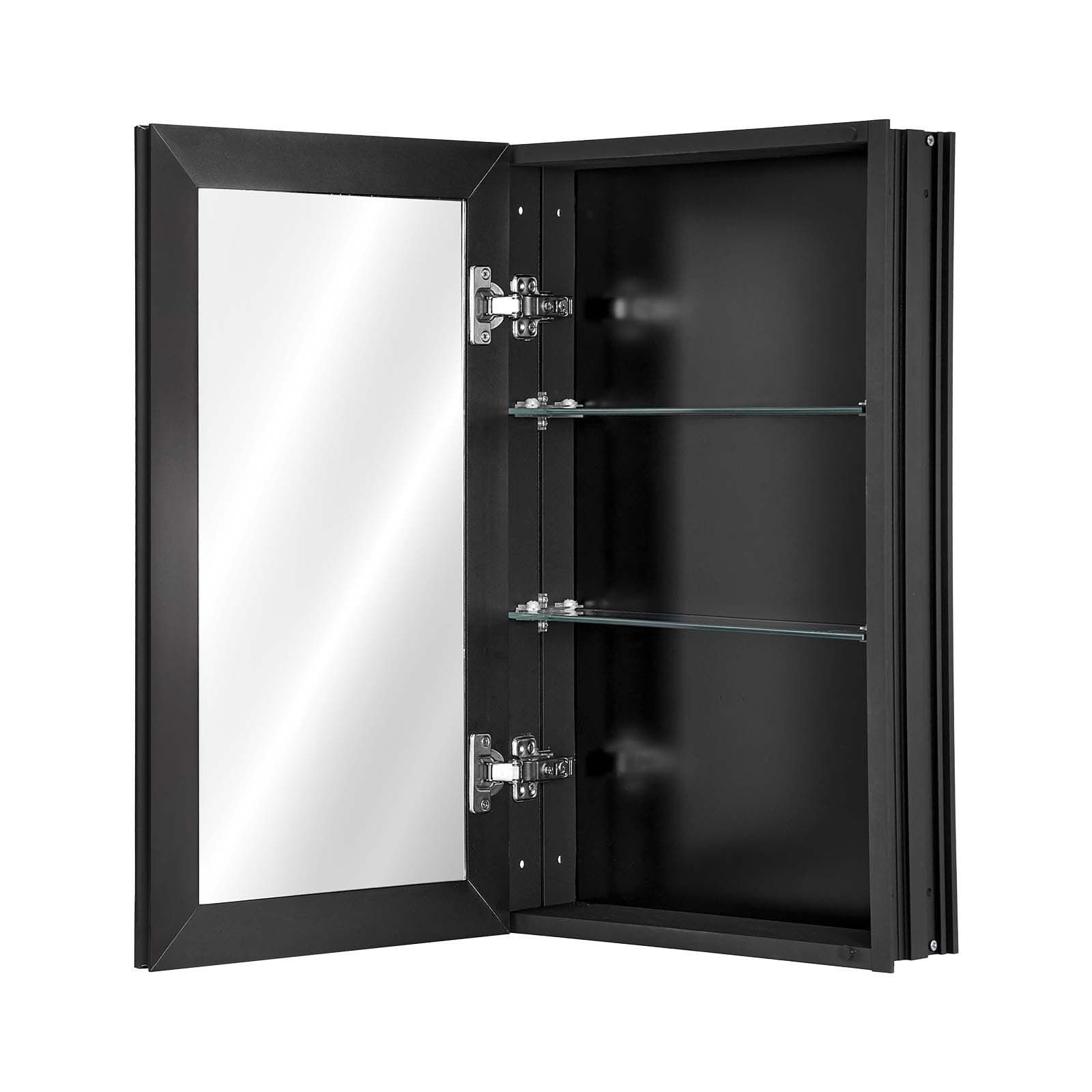 Medicine Cabinet, 14 x 24 inches, Medicine Cabinet for Bathroom with Mirror, Aluminum Frame Bathroom Wall V952-JXYJJXJ1424I3OO5PV0