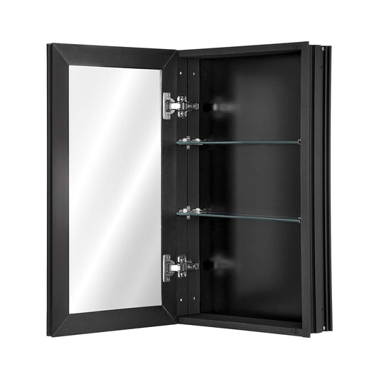 Medicine Cabinet, 14 x 24 inches, Medicine Cabinet for Bathroom with Mirror, Aluminum Frame Bathroom Wall V952-JXYJJXJ1424I3OO5PV0