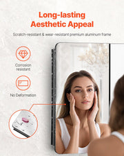 Medicine Cabinet, 25.5 x 40 inch, Medicine Cabinet for Bathroom with Mirror, Aluminum Frame Bathroom Wall V952-JXYJJXJ25540X2HYLV0
