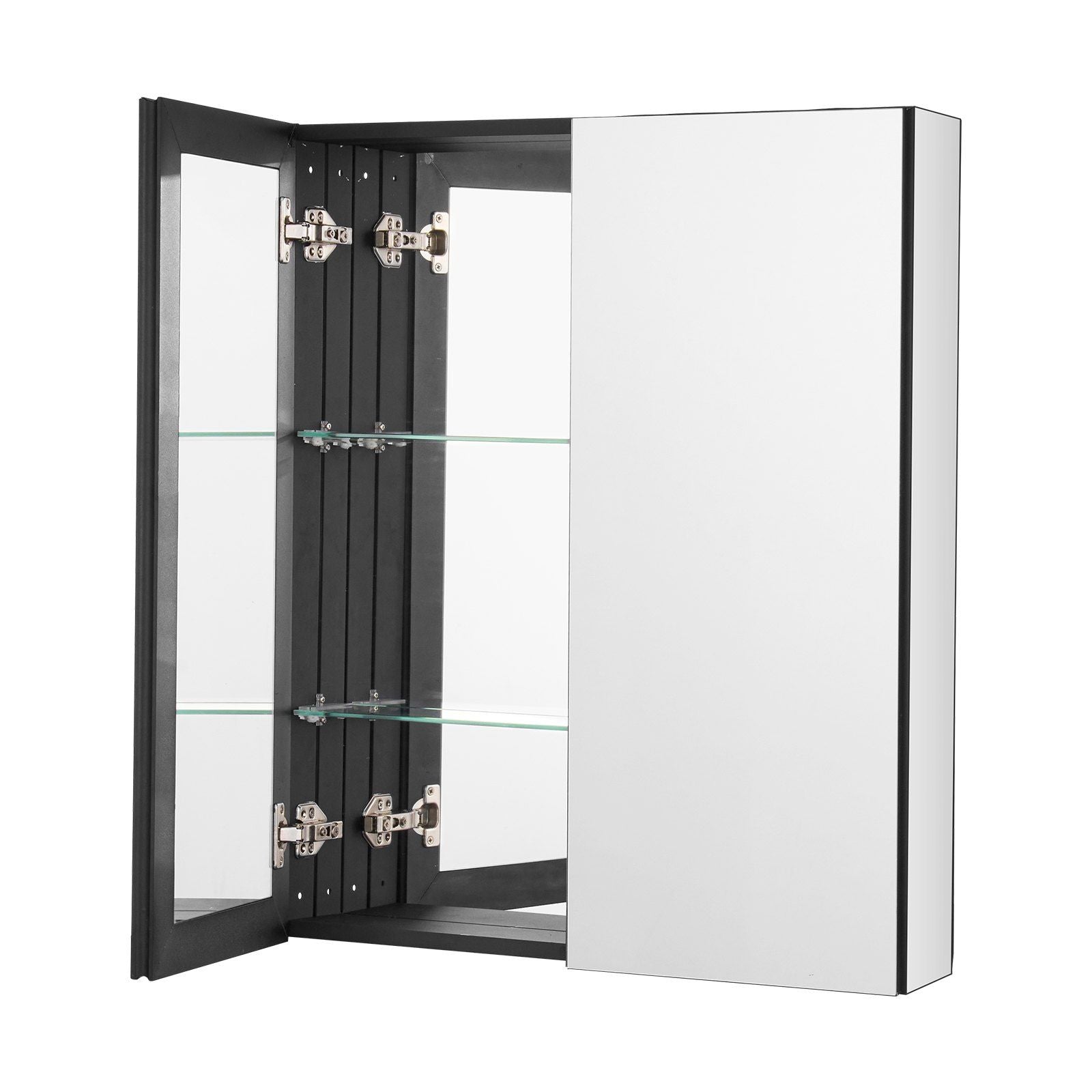 Medicine Cabinet, 26 x 30 inch, Medicine Cabinet for Bathroom with Mirror, Aluminum Frame Bathroom Wall V952-JXYJJXJ2630IPL2I7V0
