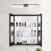 Medicine Cabinet, 26 x 30 inch, Medicine Cabinet for Bathroom with Mirror, Aluminum Frame Bathroom Wall V952-JXYJJXJ2630IPL2I7V0