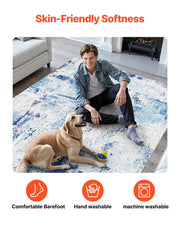 Area Rug, 1524x2133.6mm Large Washable Rug, Non-Slip and Tear-Resistant Soft Carpet, Pet & Child Friendly V952-JXZXDT5X7FTX23OBS001V0