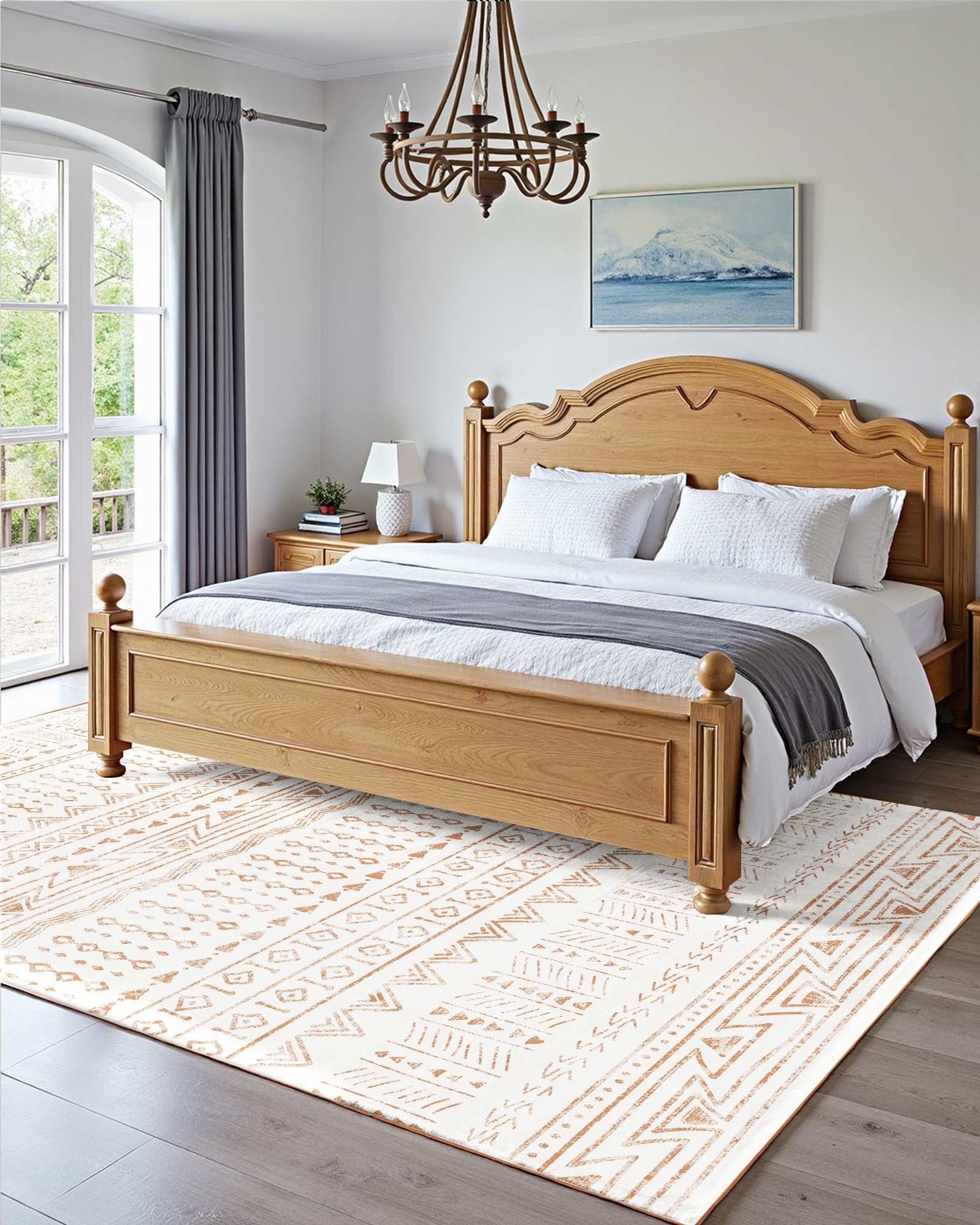 Area Rug, 1524x2133.6mm Large Washable Rug, Non-Slip Tear-Resistant Soft Carpet, Pet & Child Friendly Modern V952-JXZXDT5X7FTXC1AZU001V0