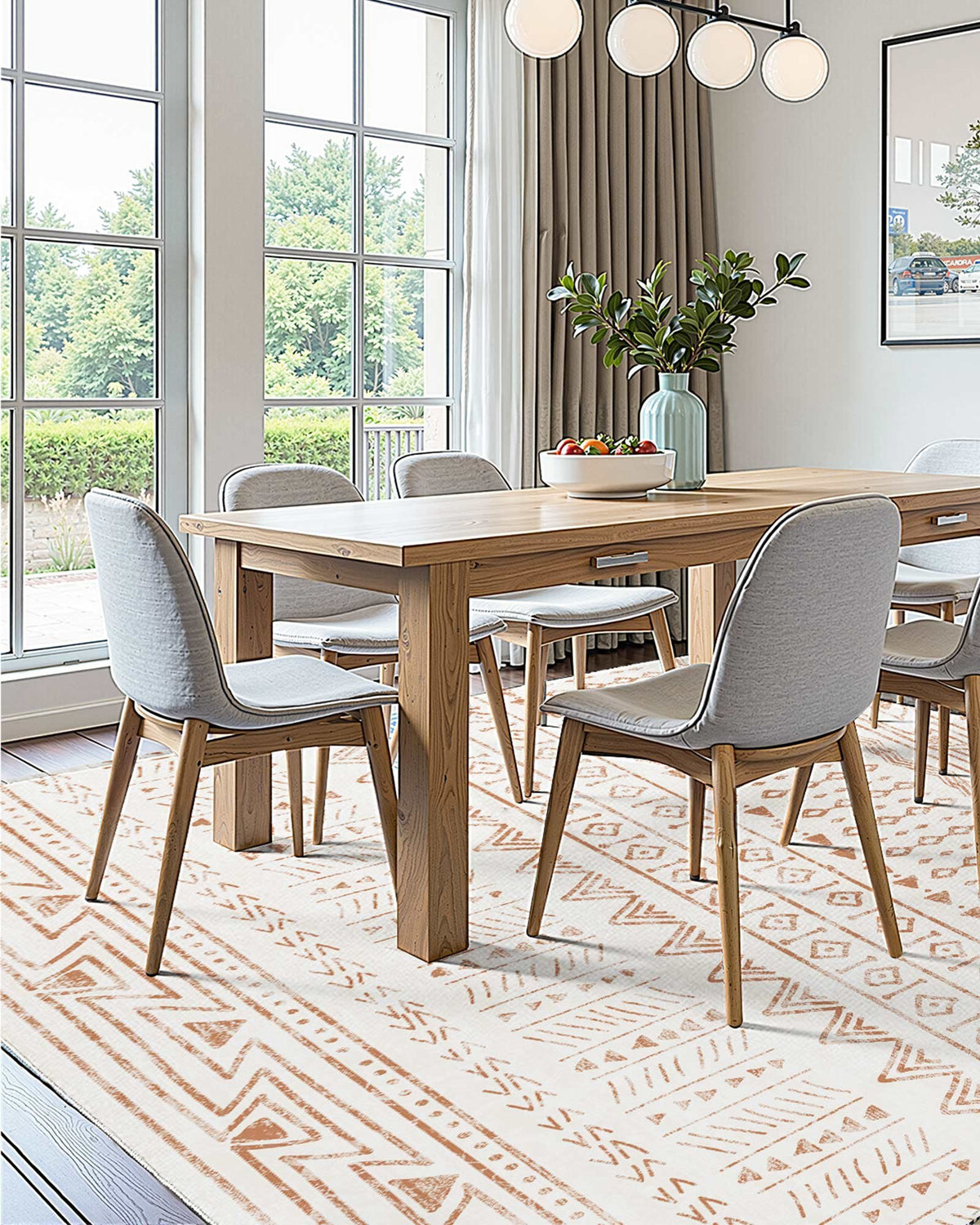Area Rug, 1524x2133.6mm Large Washable Rug, Non-Slip Tear-Resistant Soft Carpet, Pet & Child Friendly Modern V952-JXZXDT5X7FTXC1AZU001V0