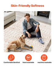 Area Rug, 1524x2133.6mm Large Washable Rug, Non-Slip Tear-Resistant Soft Carpet, Pet & Child Friendly Modern V952-JXZXDT5X7FTXC1AZU001V0