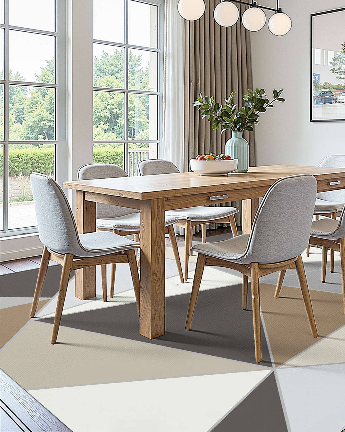 Area Rug, 1524x2133.6mm Large Washable Rug, Non-Slip Tear-Resistant Soft Carpet, Pet & Child Friendly Modern V952-JXZXDT5X7FTXKRKEU001V0