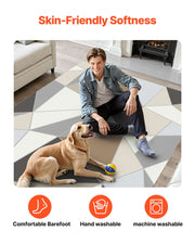 Area Rug, 1524x2133.6mm Large Washable Rug, Non-Slip Tear-Resistant Soft Carpet, Pet & Child Friendly Modern V952-JXZXDT5X7FTXKRKEU001V0