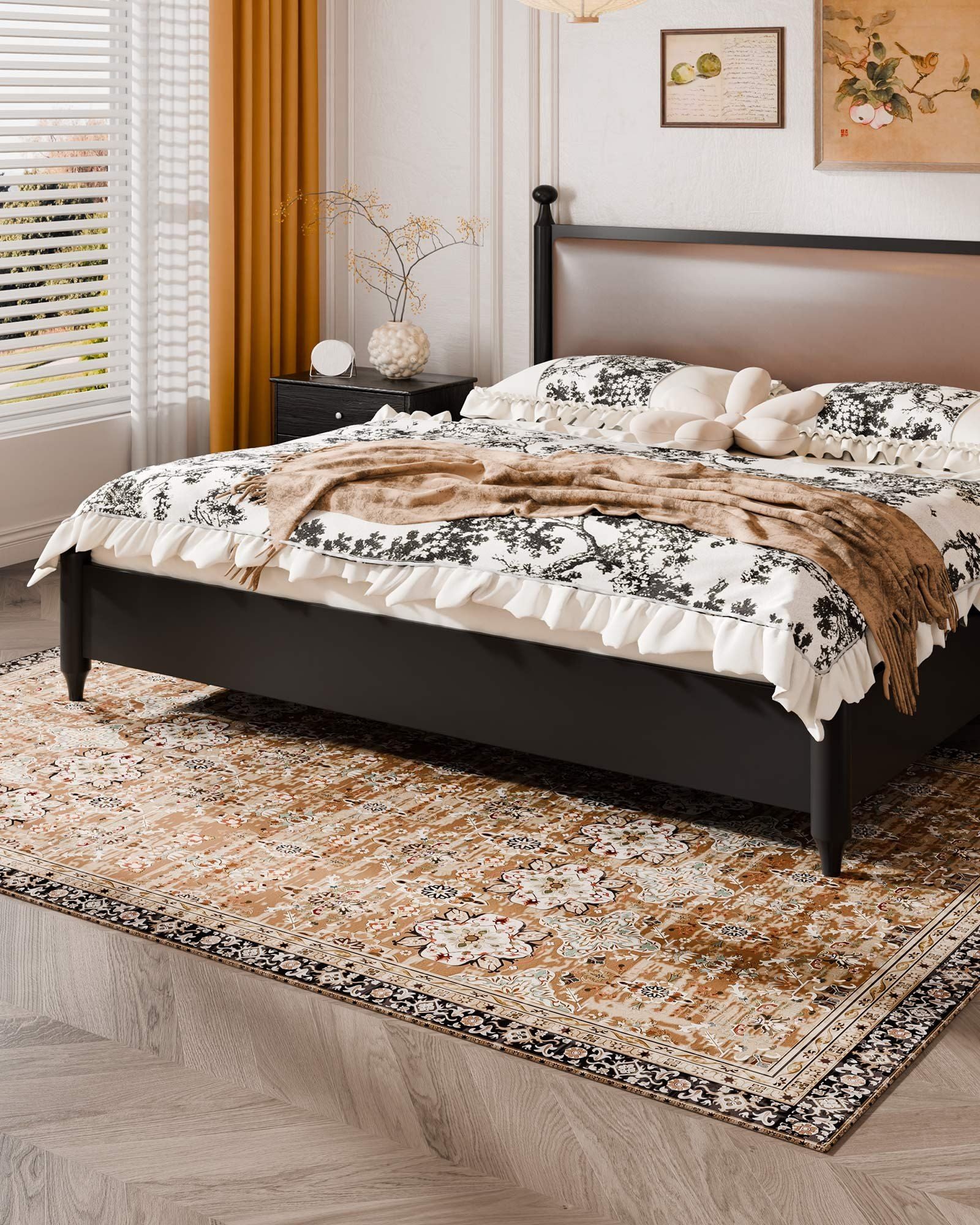 Area Rug, 1828.8x2743.2mm Large Washable Rug, Non-Slip Tear-Resistant Soft Carpet, Pet & Child Friendly V952-JXZXDT6X9FTF3O5Q8001V0