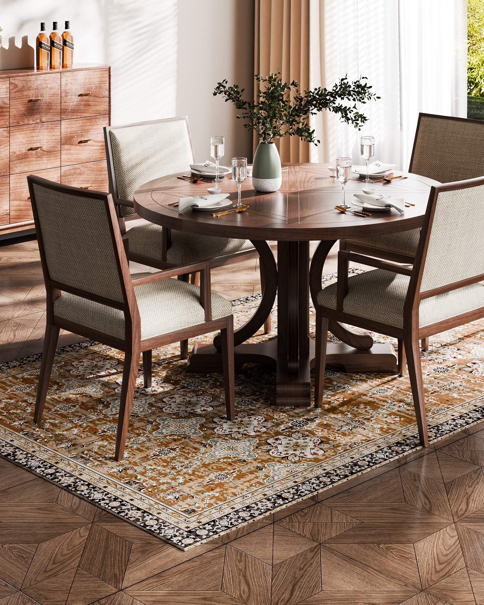 Area Rug, 1828.8x2743.2mm Large Washable Rug, Non-Slip Tear-Resistant Soft Carpet, Pet & Child Friendly V952-JXZXDT6X9FTF3O5Q8001V0