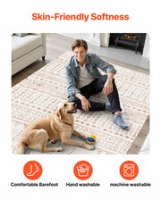 Area Rug, 1828.8x2743.2mm Large Washable Rug, Non-Slip Tear-Resistant Soft Carpet, Pet & Child Friendly V952-JXZXDT6X9FTXNQ5T2001V0