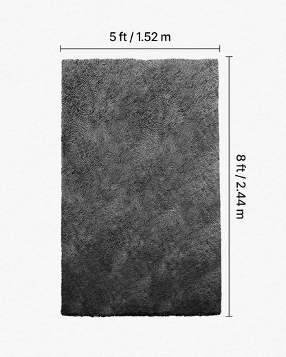 Indoor Plush Area Rugs, 1.52 x 2.44 m Soft Plush Carpet, Furry Shag Area Rugs for Living Room, Bedroom, V952-JXZXDTSM5X8FIY14O001V0
