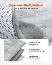 Indoor Plush Area Rugs, 1.83x2.74 m Soft Plush Carpet, FFurry Shag Area Rugs for Living Room, Bedroom, Modern V952-JXZXDTSM6X9FYV2LW001V0