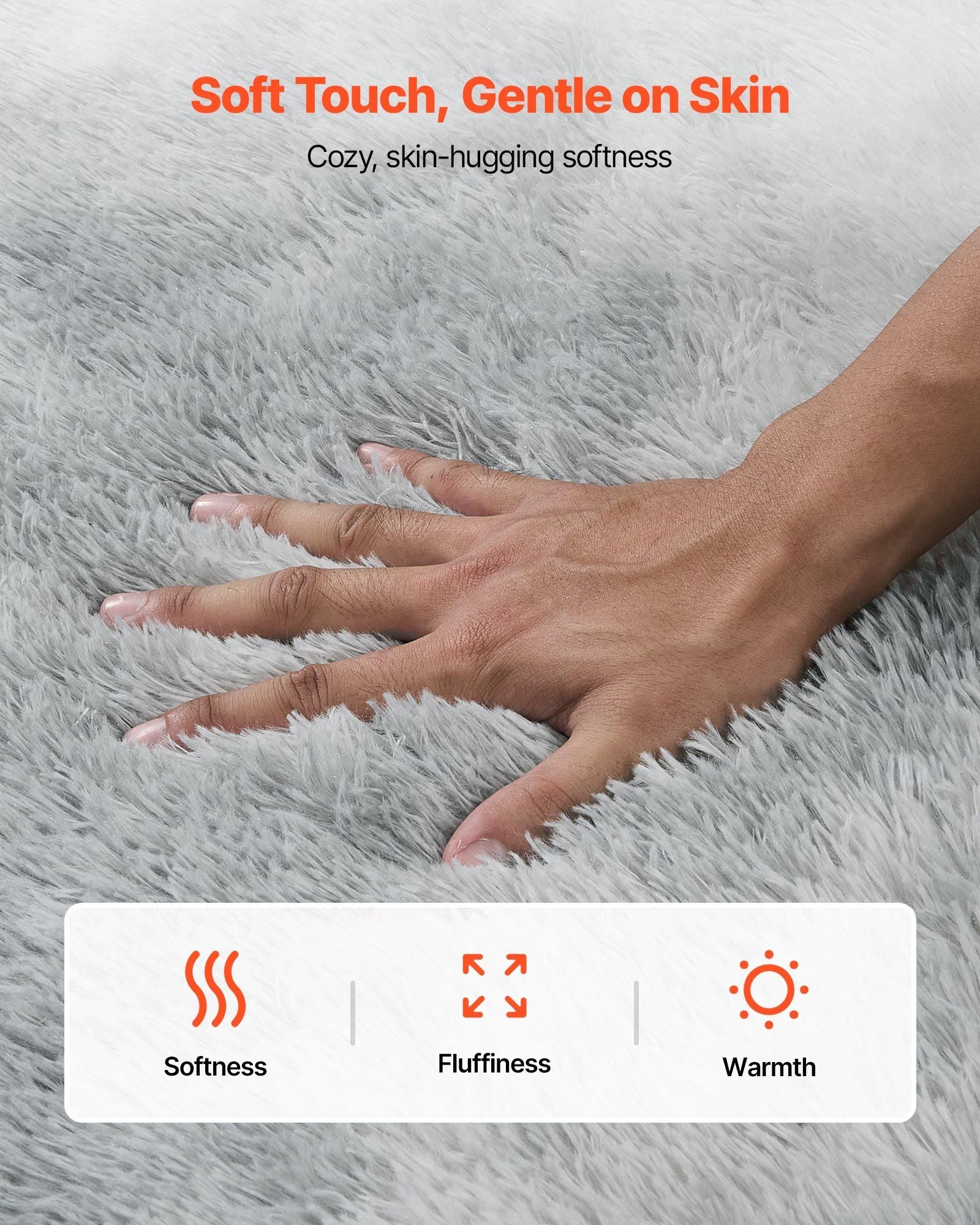 Indoor Plush Area Rugs, 1.83x2.74 m Soft Plush Carpet, FFurry Shag Area Rugs for Living Room, Bedroom, Modern V952-JXZXDTSM6X9FYV2LW001V0