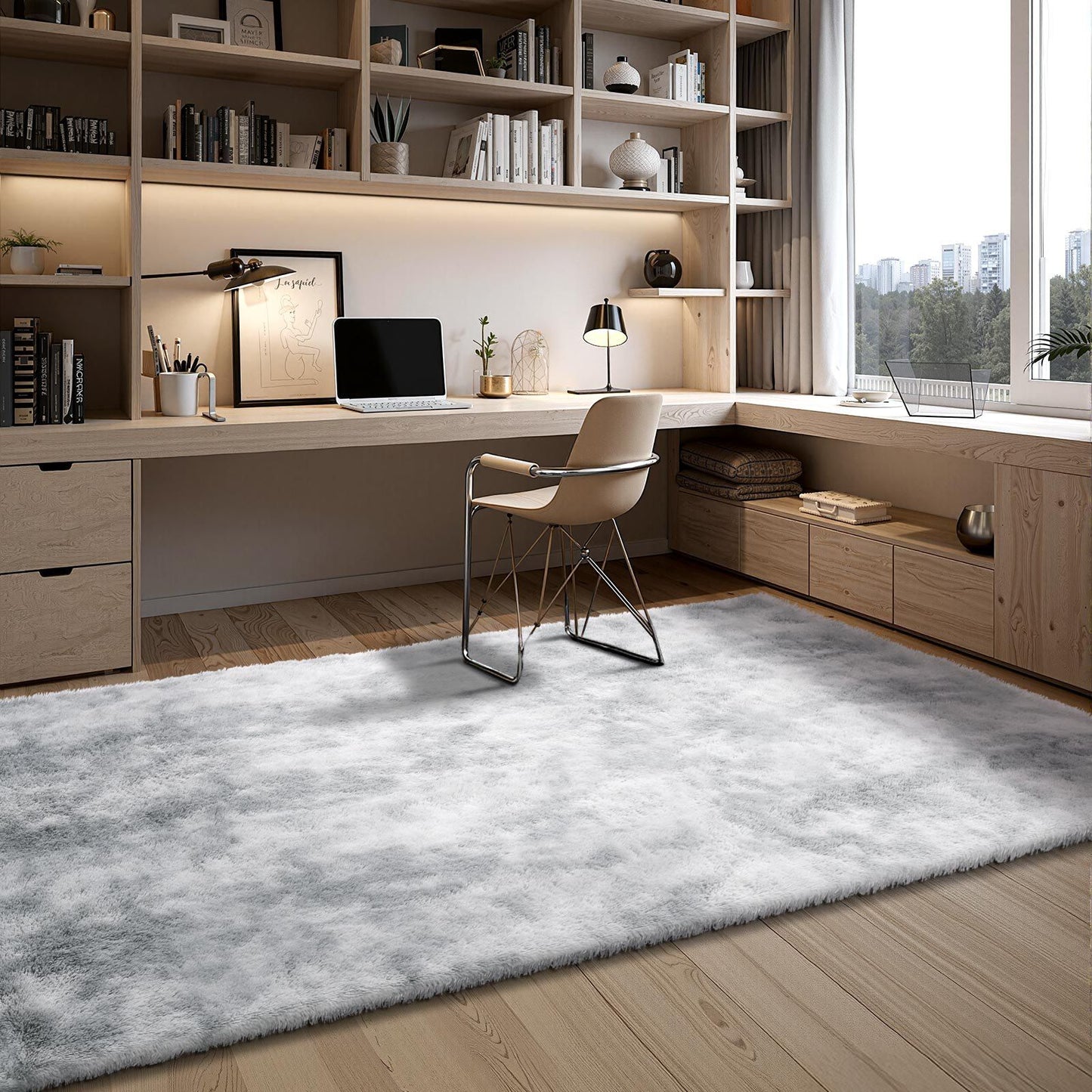 Indoor Plush Area Rugs, 1.83x2.74 m Soft Plush Carpet, FFurry Shag Area Rugs for Living Room, Bedroom, Modern V952-JXZXDTSM6X9FYV2LW001V0