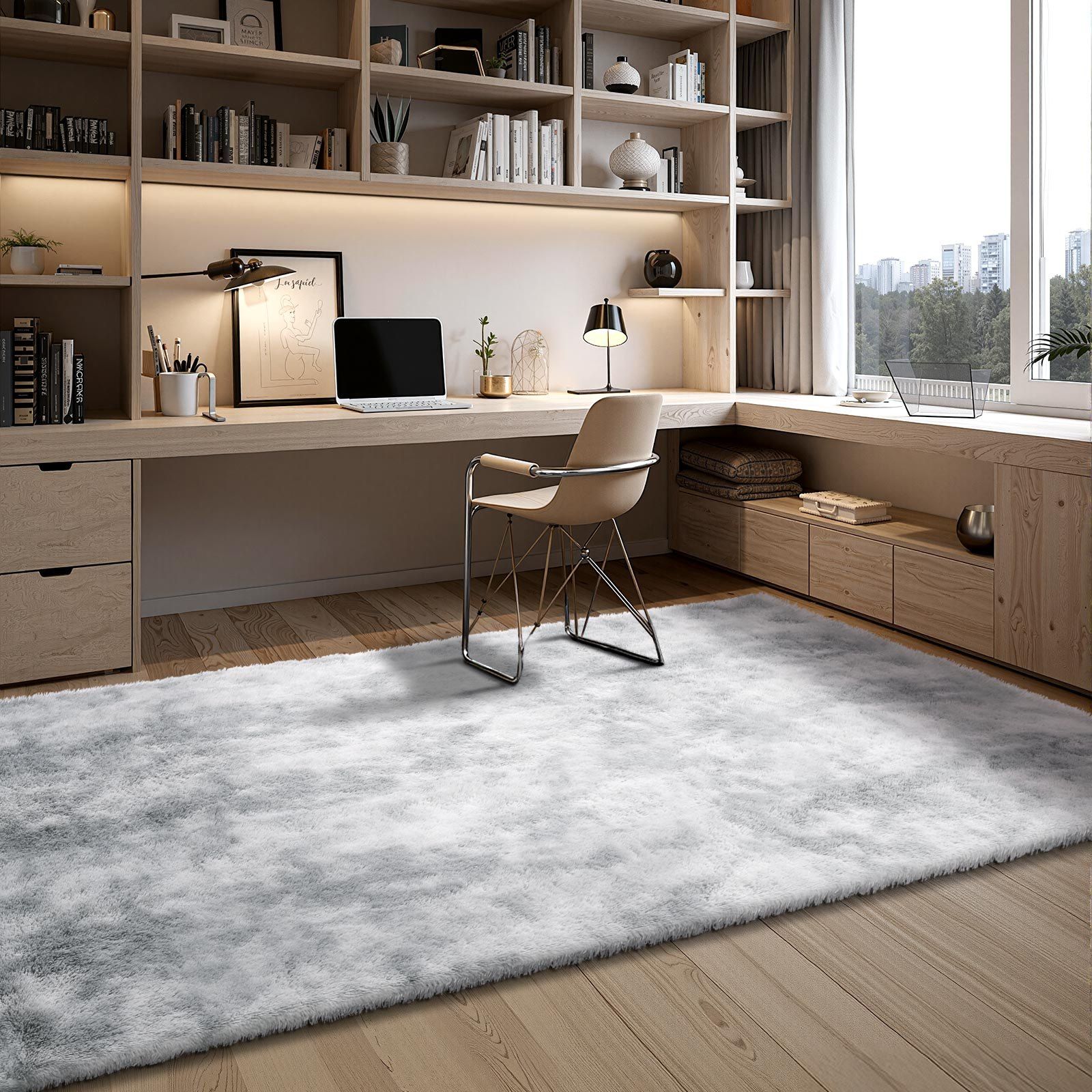 Indoor Plush Area Rugs, 1.83x2.74 m Soft Plush Carpet, FFurry Shag Area Rugs for Living Room, Bedroom, Modern V952-JXZXDTSM6X9FYV2LW001V0
